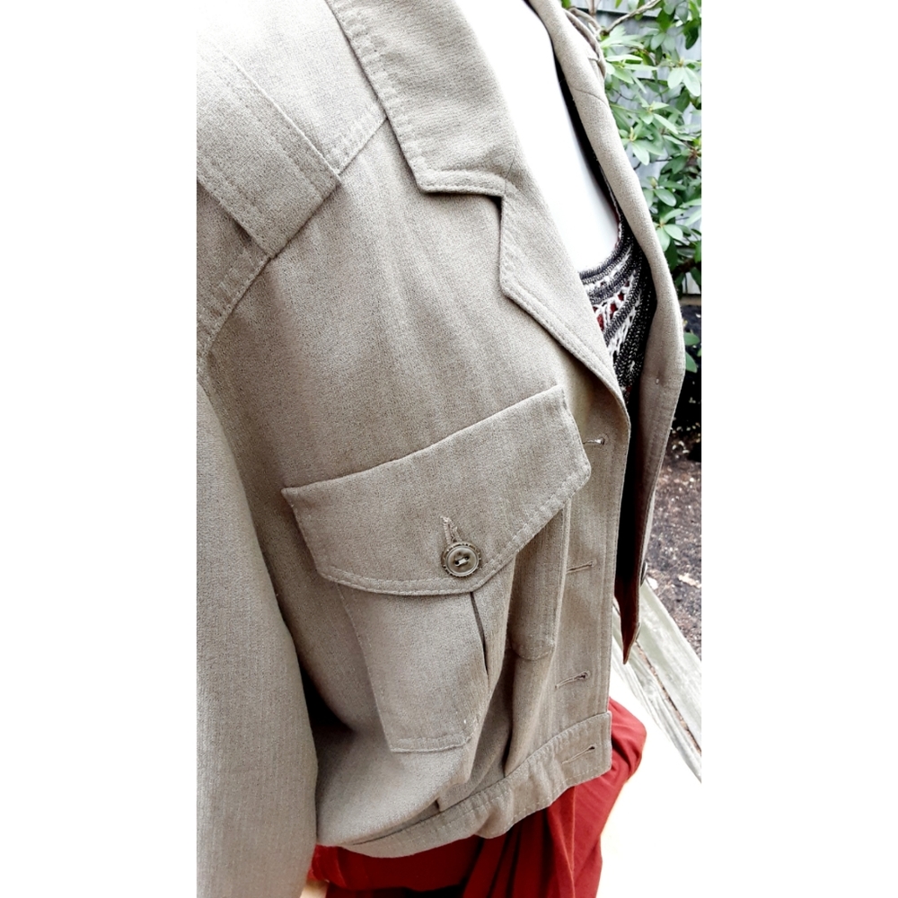 EUC Vintage Frou Frou Cropped Bomber Jacket